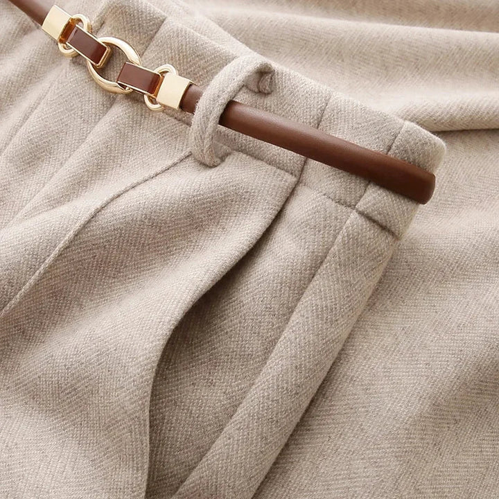 Women's Structured Straight-Leg Trousers
