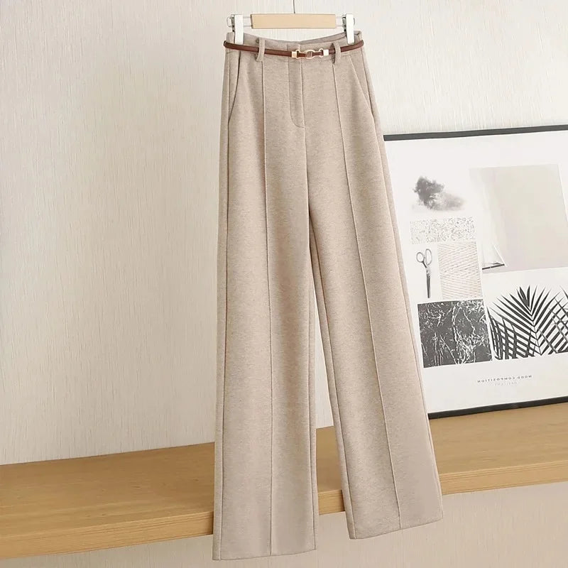 Women's Structured Straight-Leg Trousers