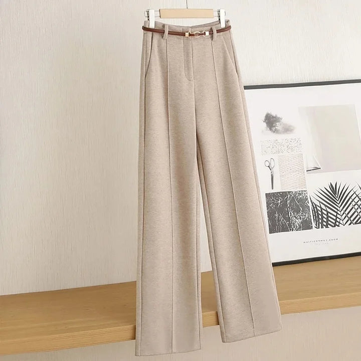 Women's Structured Straight-Leg Trousers