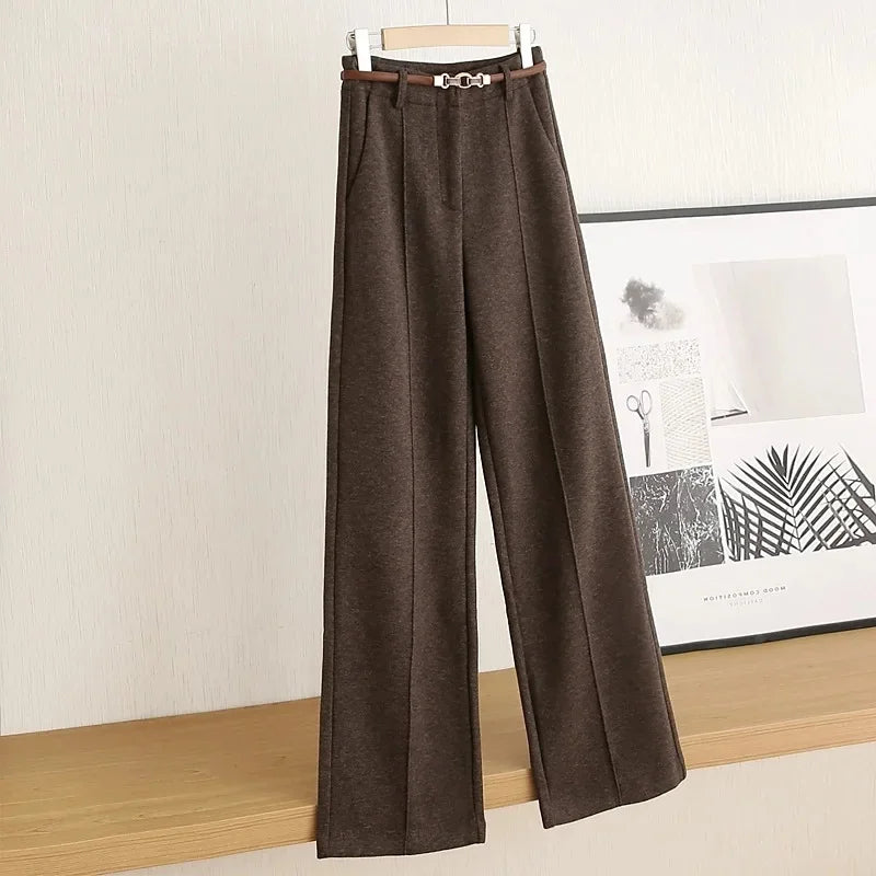 Women's Structured Straight-Leg Trousers