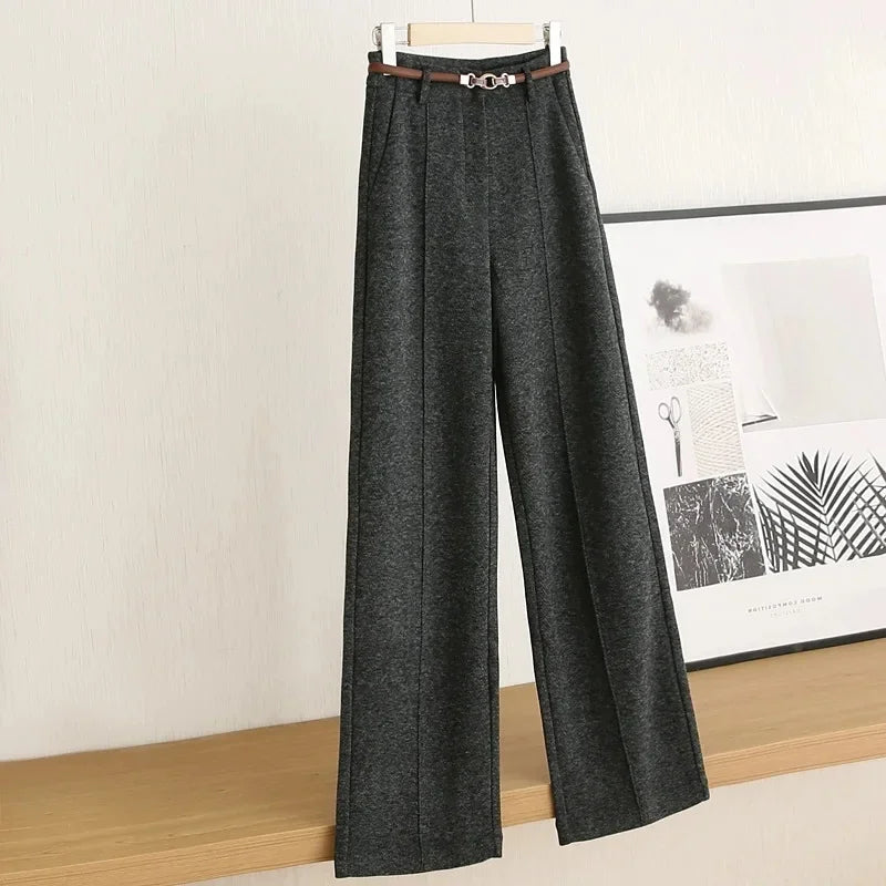 Women's Structured Straight-Leg Trousers
