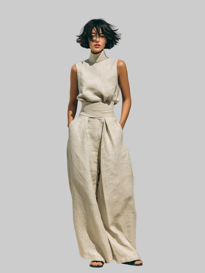 Women's Tank Top and Wide-Leg Trouser Set