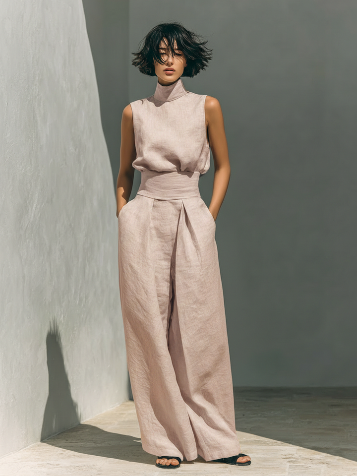 Women's Tank Top and Wide-Leg Trouser Set