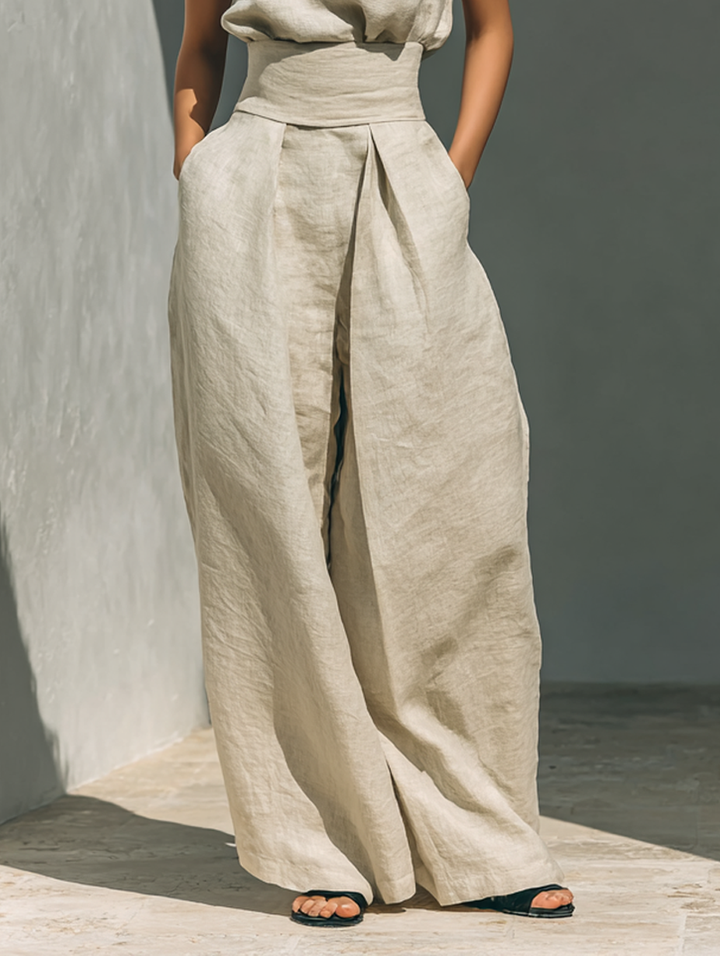 Women's Tank Top and Wide-Leg Trouser Set