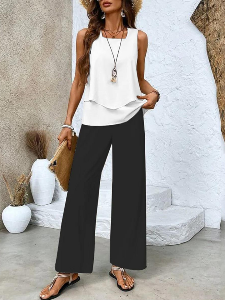 Women's Tank Top & Wide-Leg Trouser Set