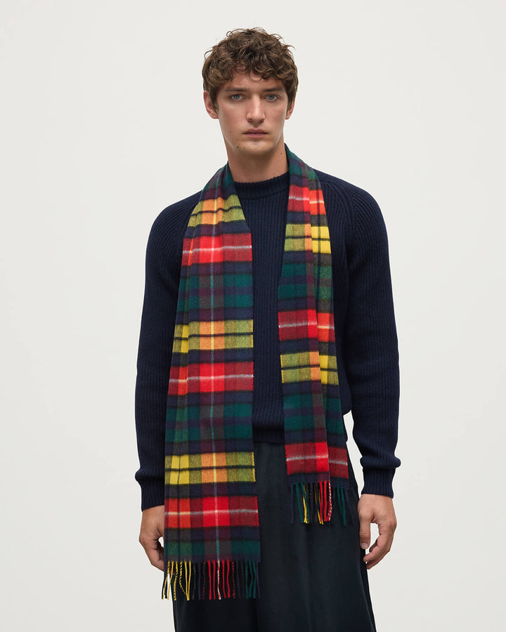 Men's Tartan Fringed Scarf