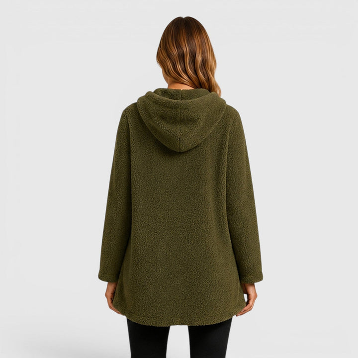 Women's Textured Patch-Pocket Pullover Hoodie