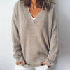 Women's V-Neck Drop Shoulder Knit Jumper