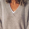 Women's V-Neck Drop Shoulder Knit Jumper
