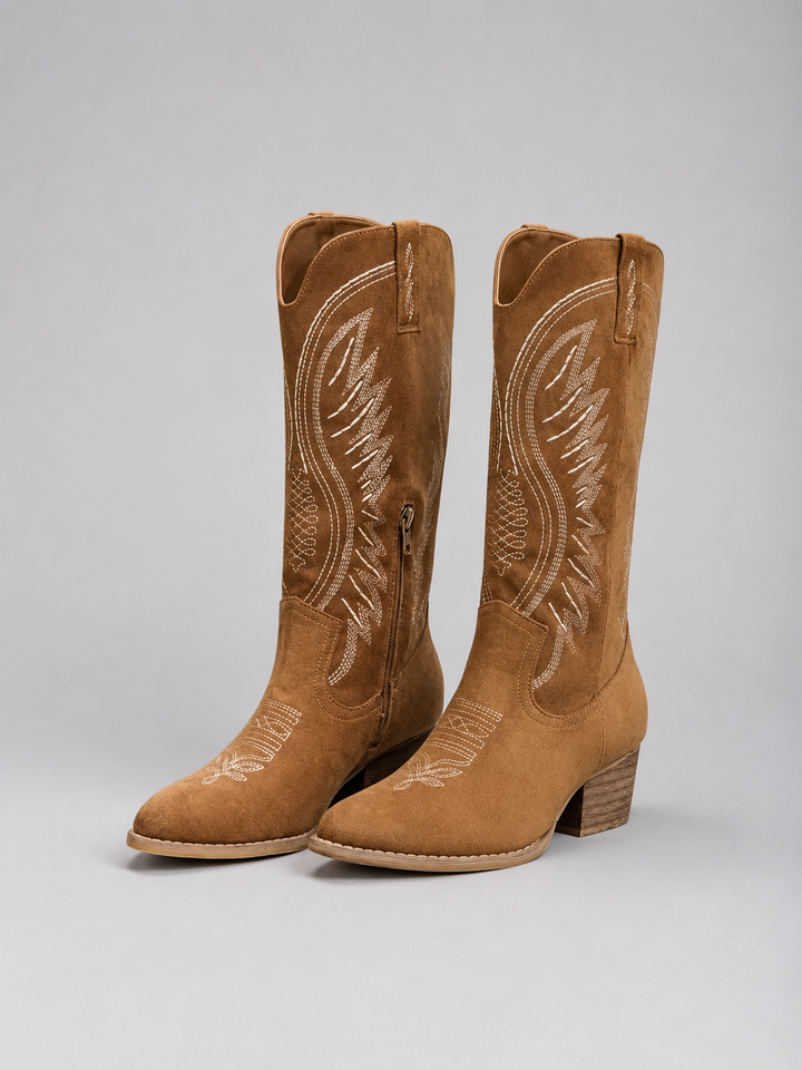 Women's Western Block Heel Cowboy Boots
