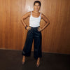 Women's Wide-Leg Crease-Detail Culottes