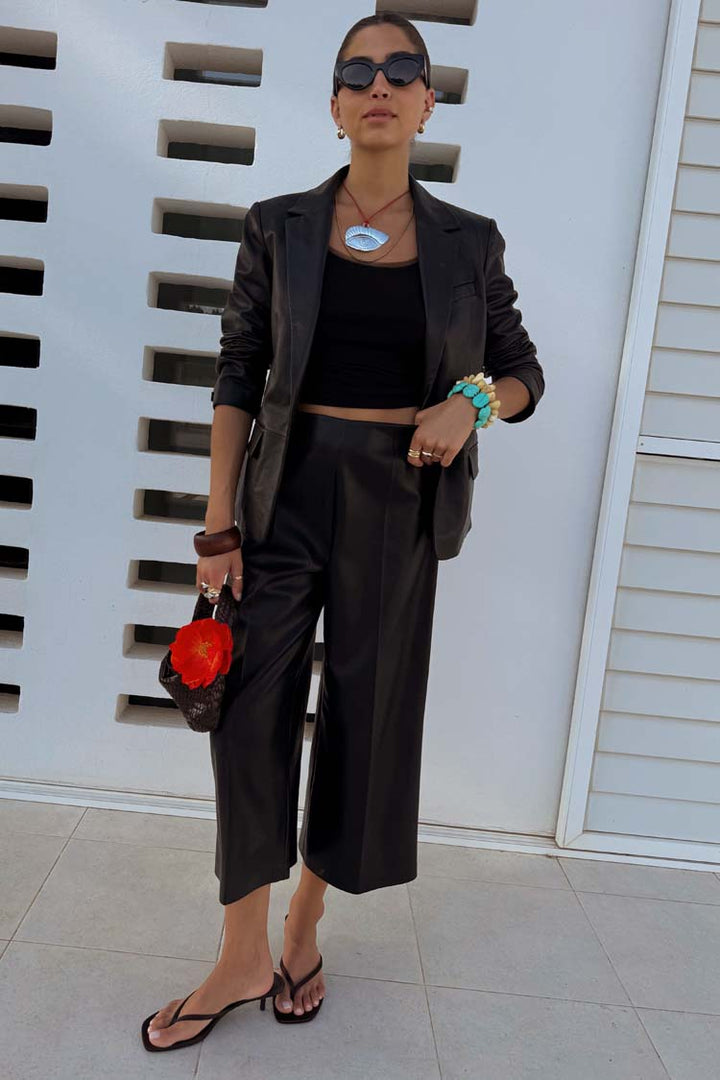 Women's Wide-Leg Crease-Detail Culottes