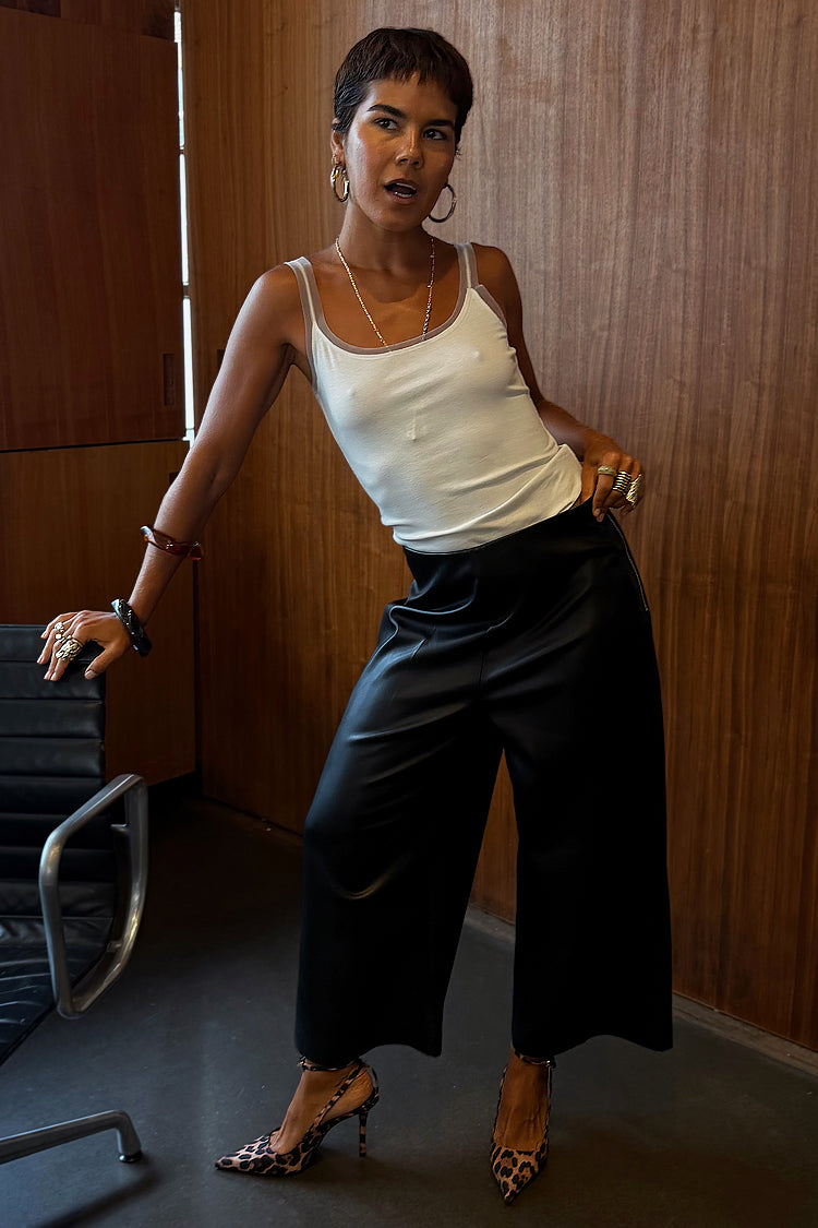 Women's Wide-Leg Crease-Detail Culottes