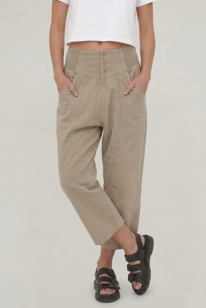 Women's Wide-Leg Cropped Trousers