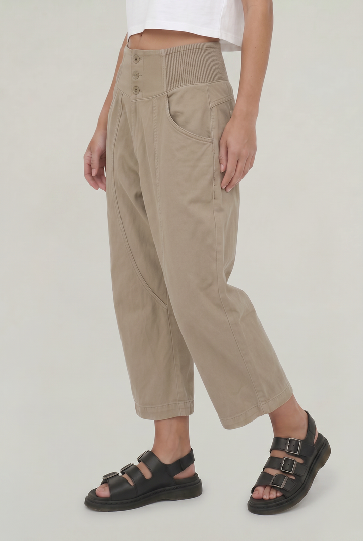 Women's Wide-Leg Cropped Trousers