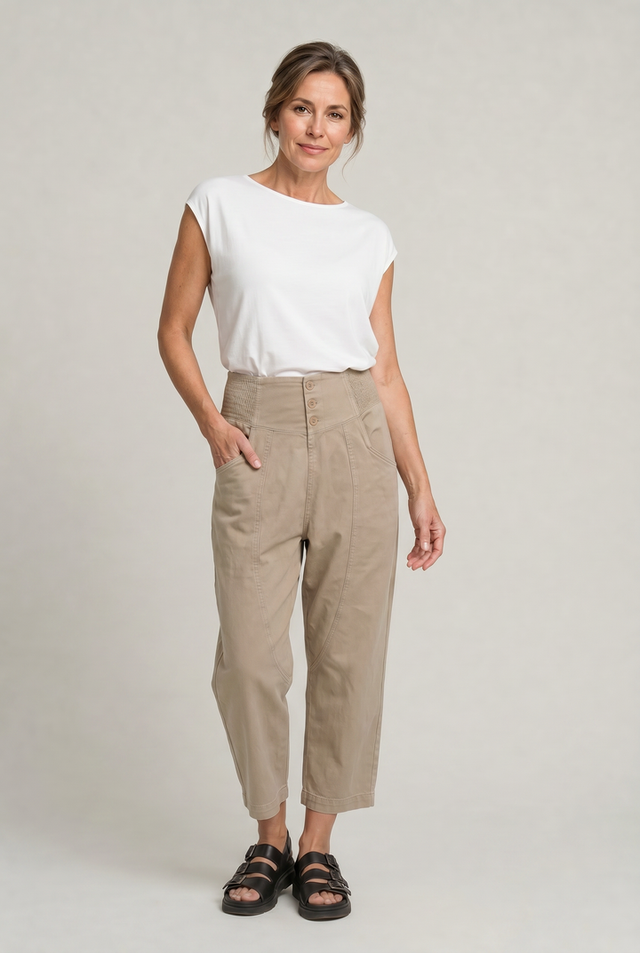 Women's Wide-Leg Cropped Trousers