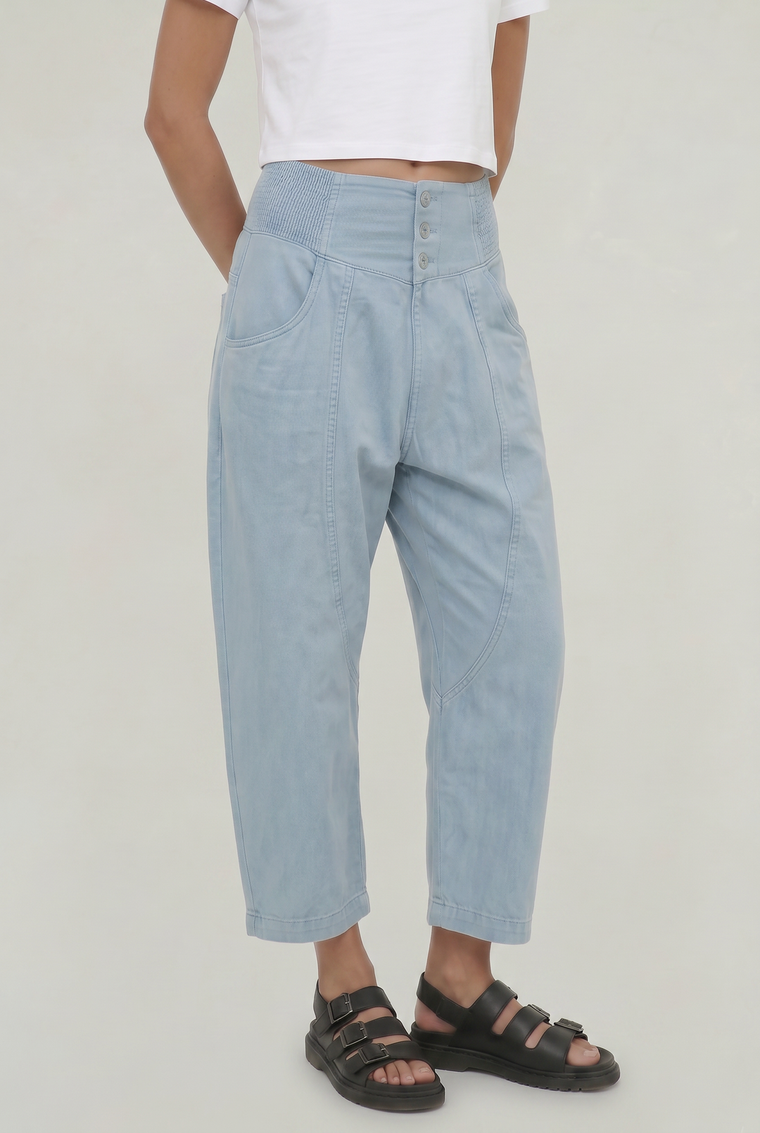 Women's Wide-Leg Cropped Trousers