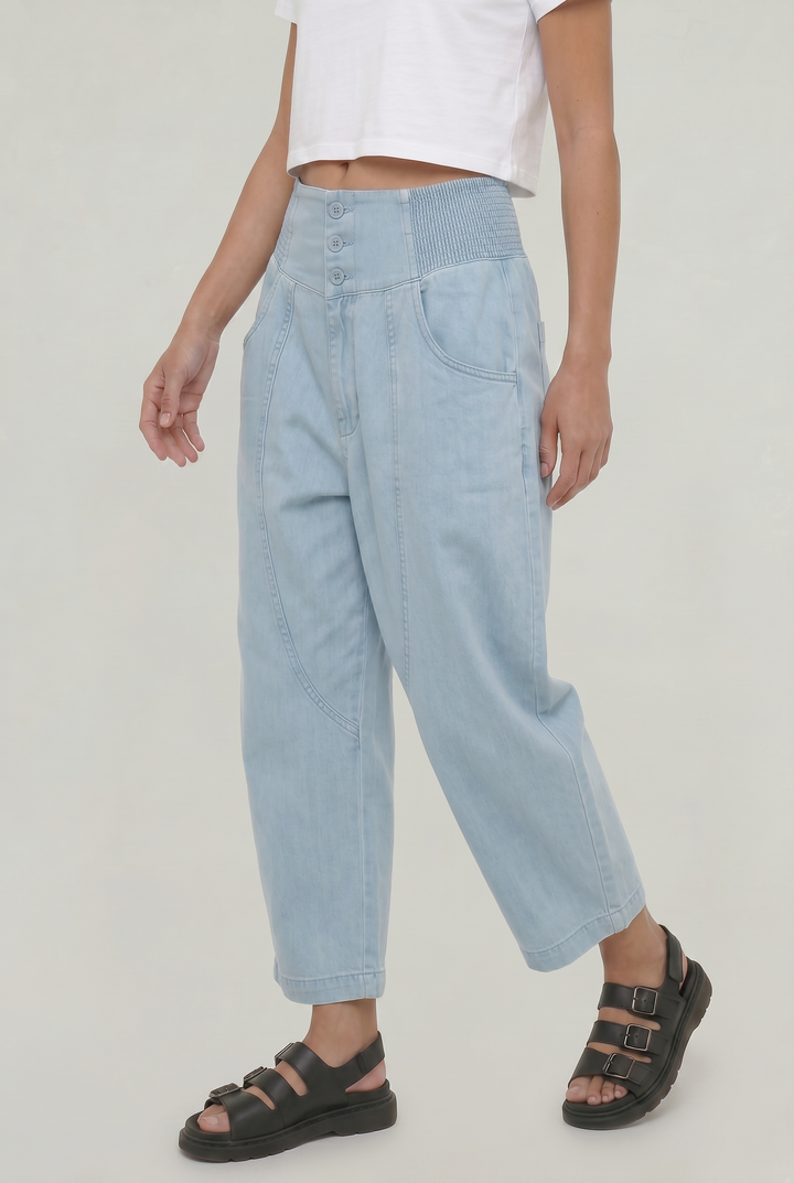 Women's Wide-Leg Cropped Trousers
