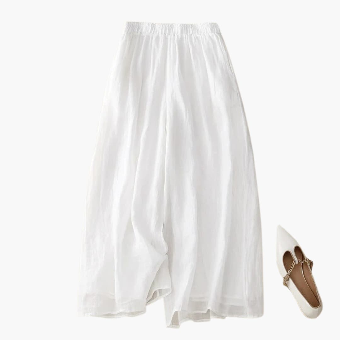 Women's Wide-Leg Elasticated Waist Trousers