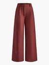 Women's Wide-Leg High-Waist Belted Trousers