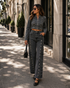 Women's Wide-Leg Jeans with Button Detailing