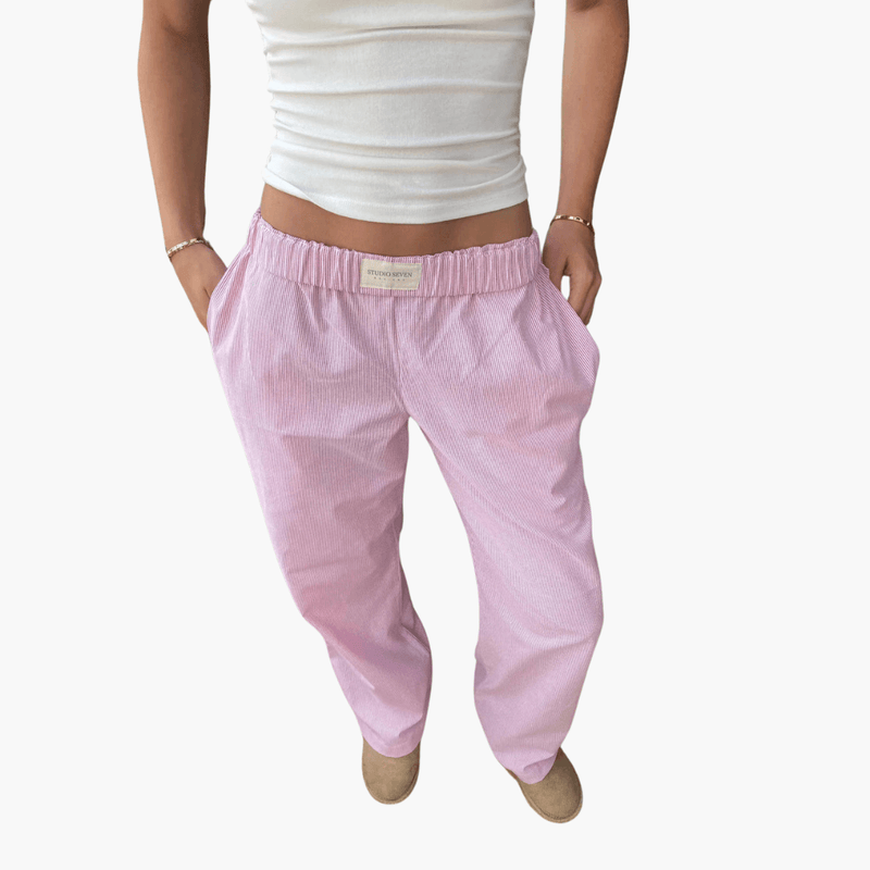 Women's Wide-Leg Lounge Pants with Elastic Waistband