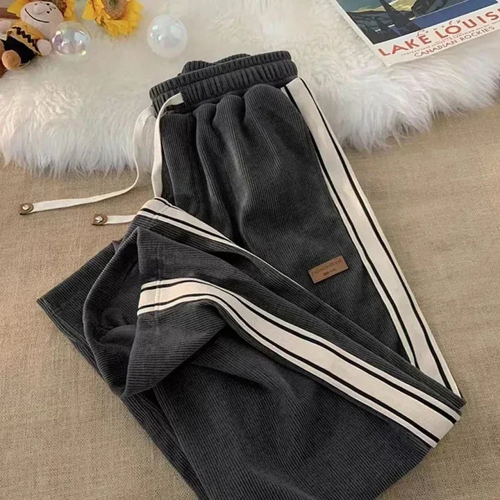 Women's Wide-Leg Striped Sweatpants