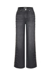 Women's Wide-Leg Stud Detail Jeans