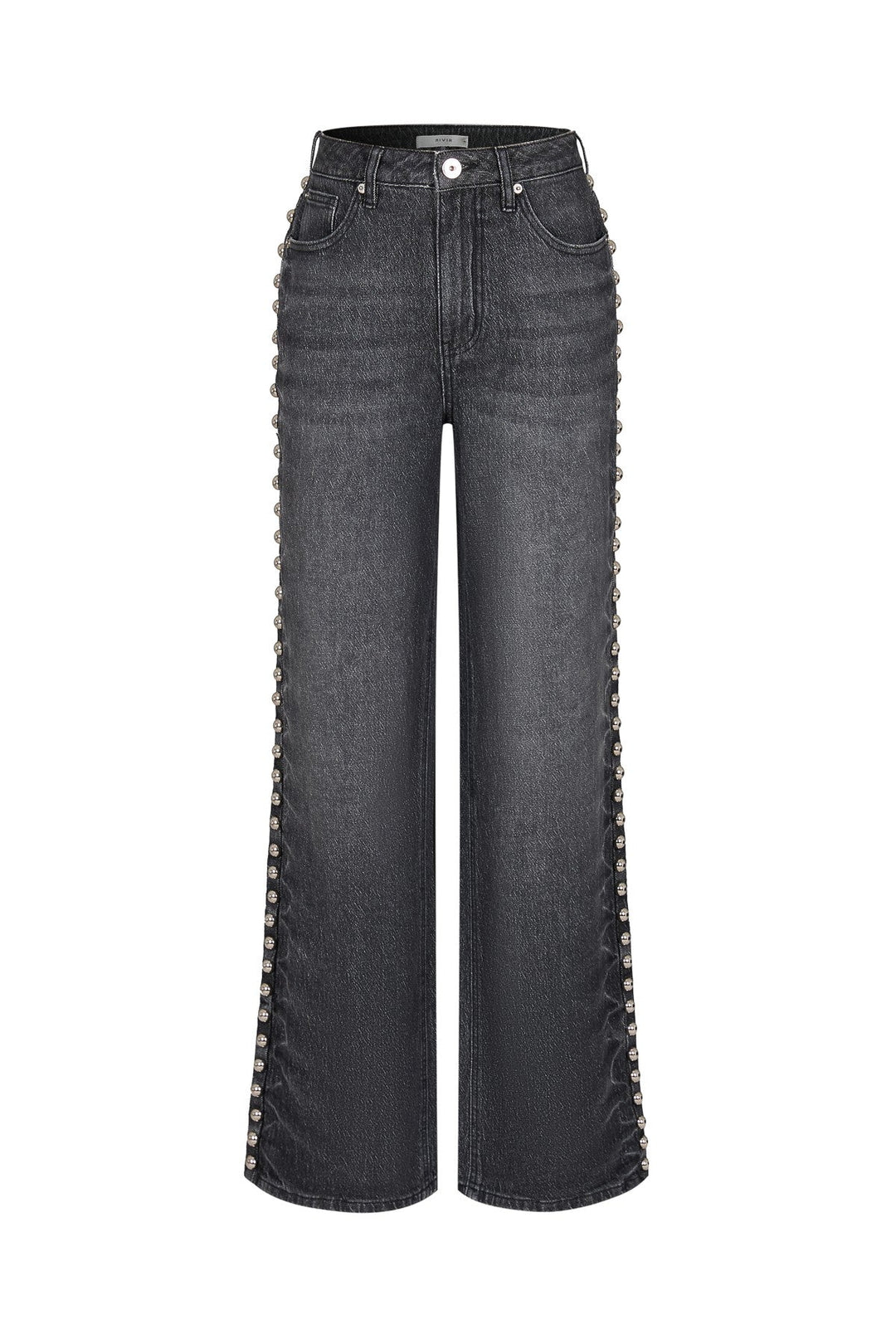Women's Wide-Leg Stud Detail Jeans