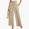 Women's Wide-Leg Trousers with Drawstring Waistband