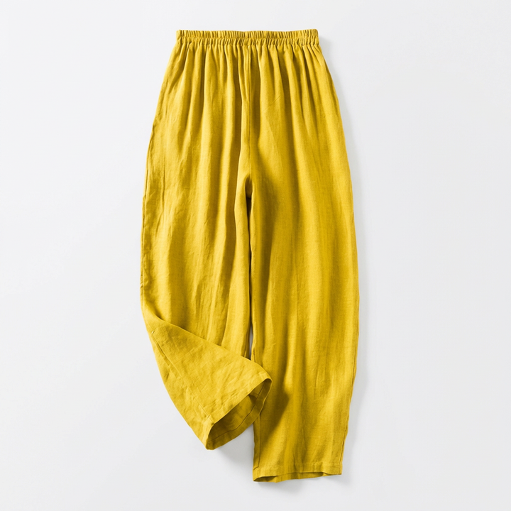 Women's Wide-Leg Trousers with Elastic Waistband