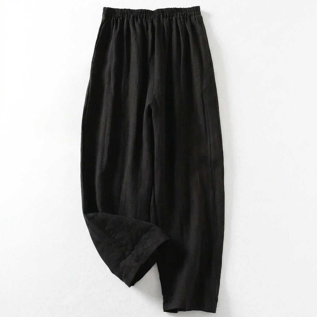 Women's Wide-Leg Trousers with Elastic Waistband