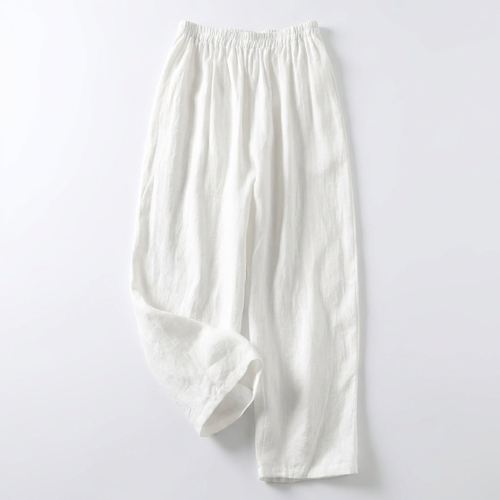 Women's Wide-Leg Trousers with Elastic Waistband