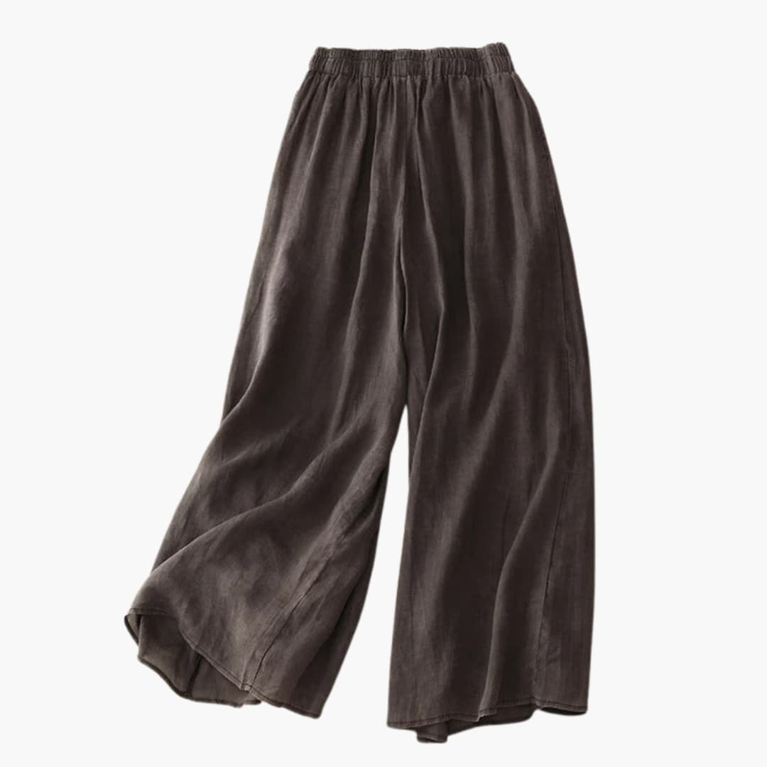 Women's Wide-Leg Trousers with Elasticated Waistband