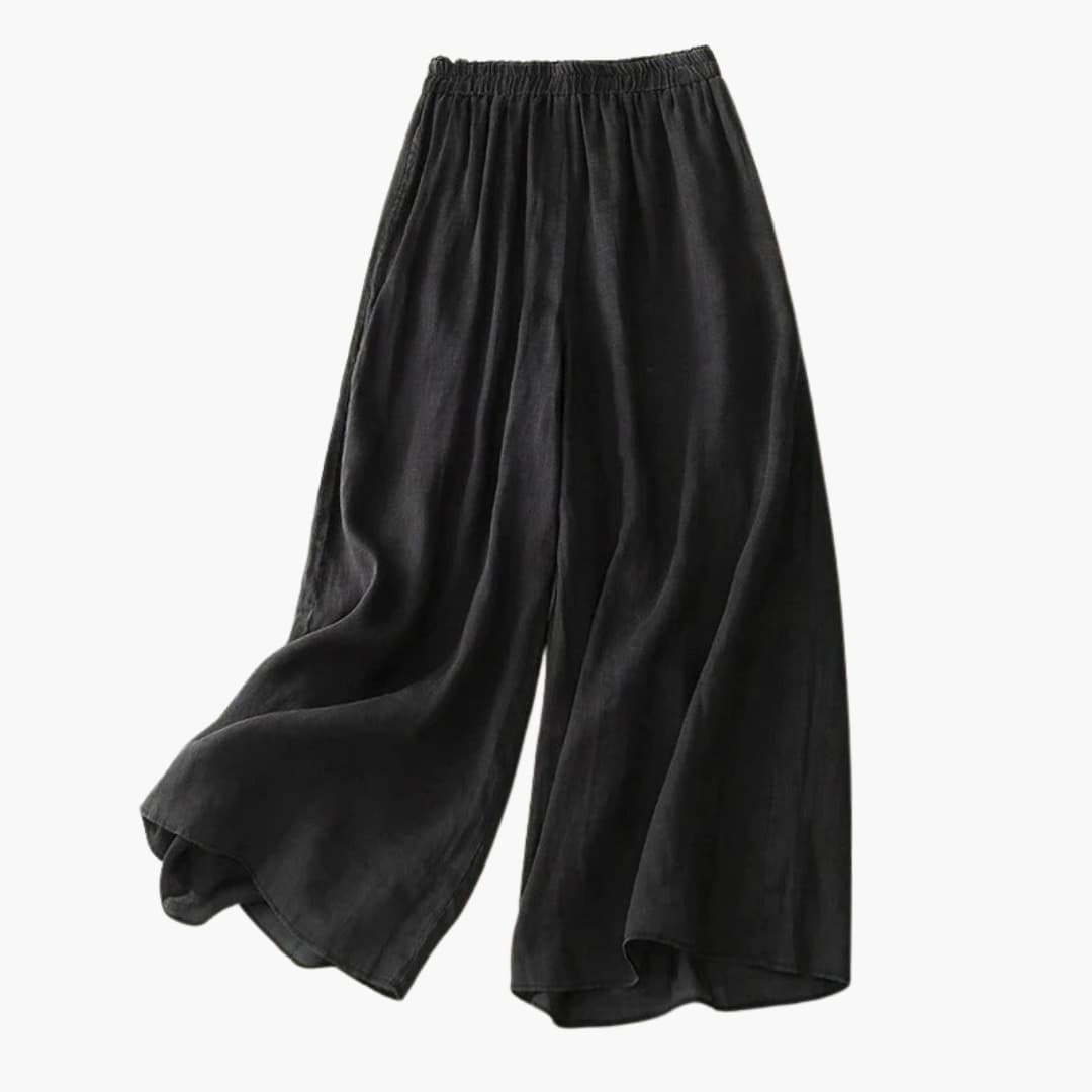 Women's Wide-Leg Trousers with Elasticated Waistband