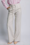Women's Wide-Leg Trousers With Tie Belt