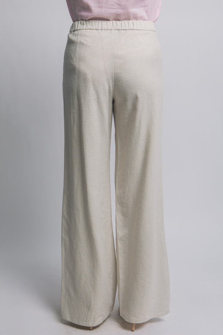 Women's Wide-Leg Trousers With Tie Belt