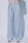 Women's Wide-Leg Trousers With Tie Belt