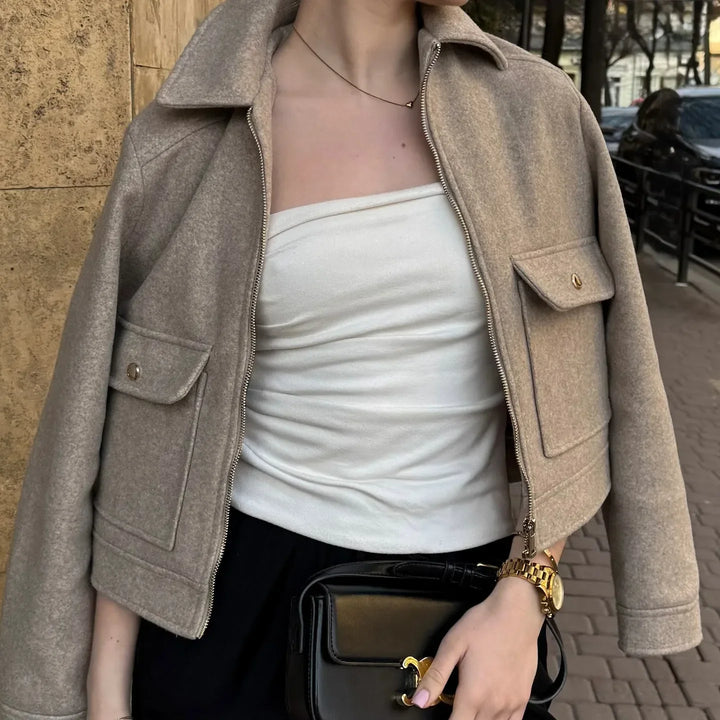 Women's Zip-Front Bomber Jacket