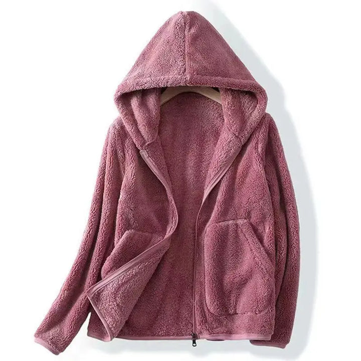 Women's Zip-Front Patch-Pocket Hoodie