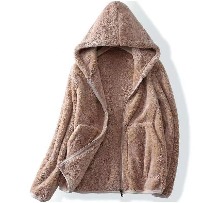 Women's Zip-Front Patch-Pocket Hoodie