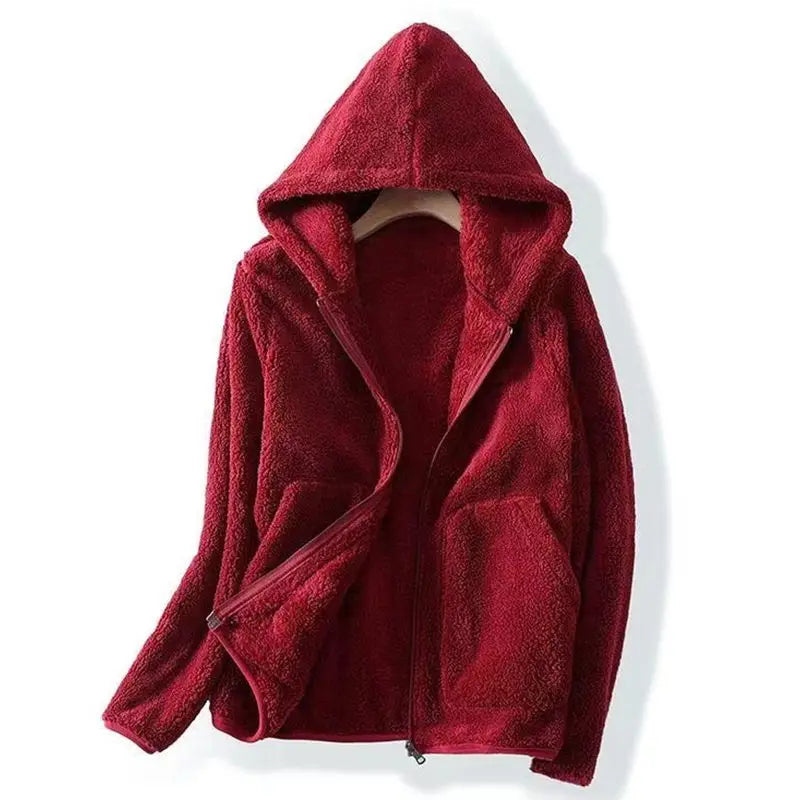 Women's Zip-Front Patch-Pocket Hoodie