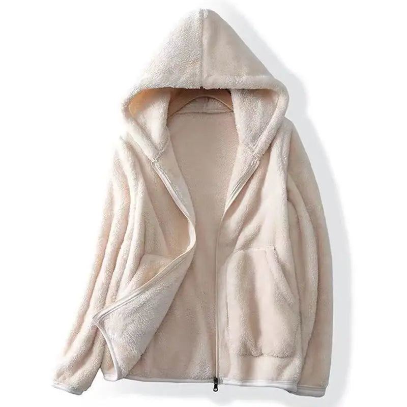 Women's Zip-Front Patch-Pocket Hoodie