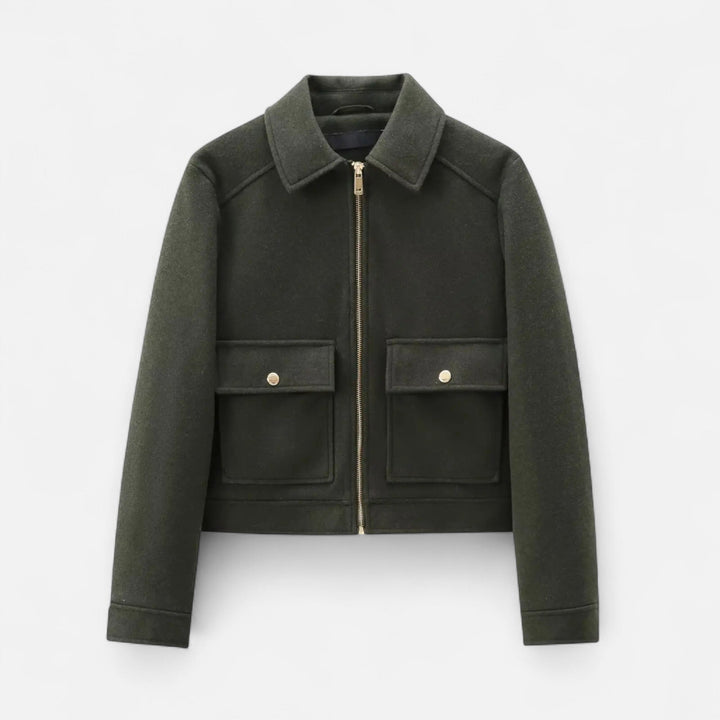 Women's Zipped Coat with Pockets
