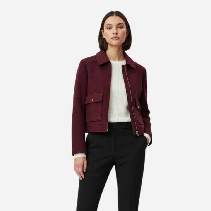 Women's Zipped Coat with Pockets